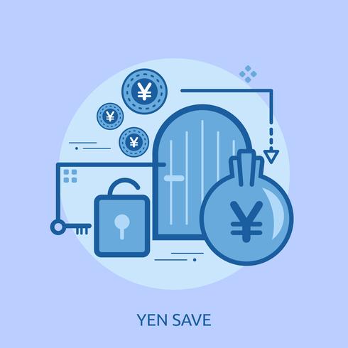 Dollar Save Conceptuel illustration Design vecteur