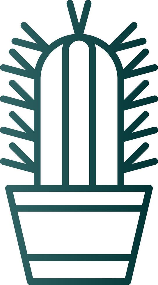 succulent ligne pente icône vecteur