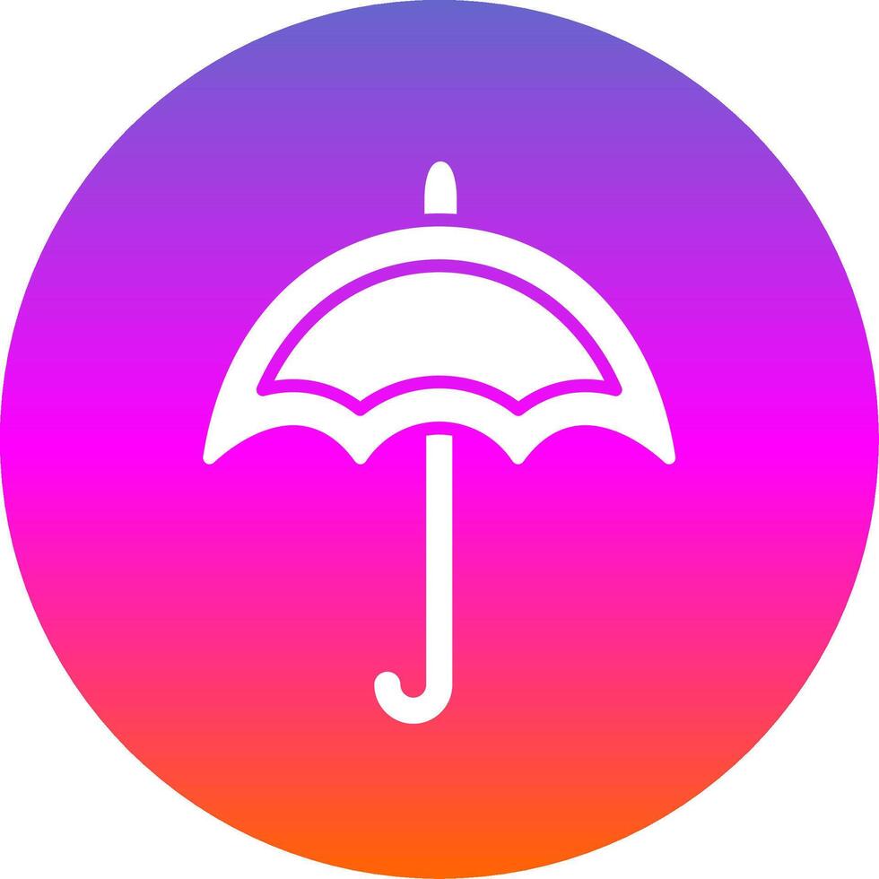 parapluie glyphe pente cercle icône conception vecteur