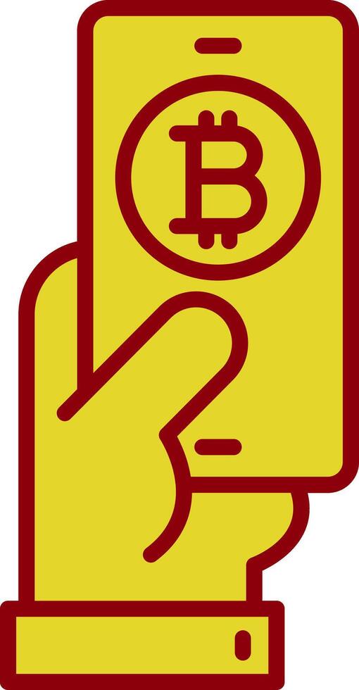 Payer bitcoin ancien icône conception vecteur