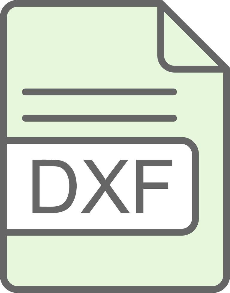 dxf fichier format fillay icône conception vecteur