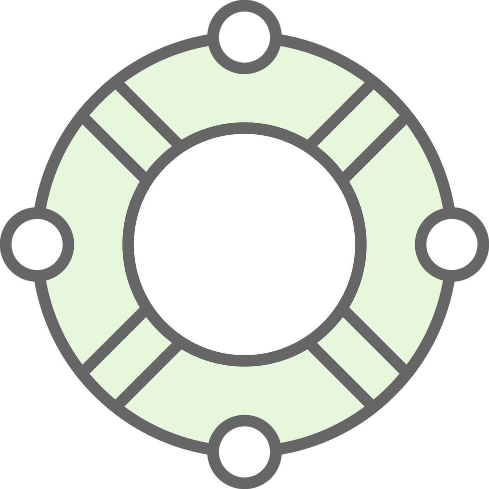 bouée de sauvetage fillay icône conception vecteur