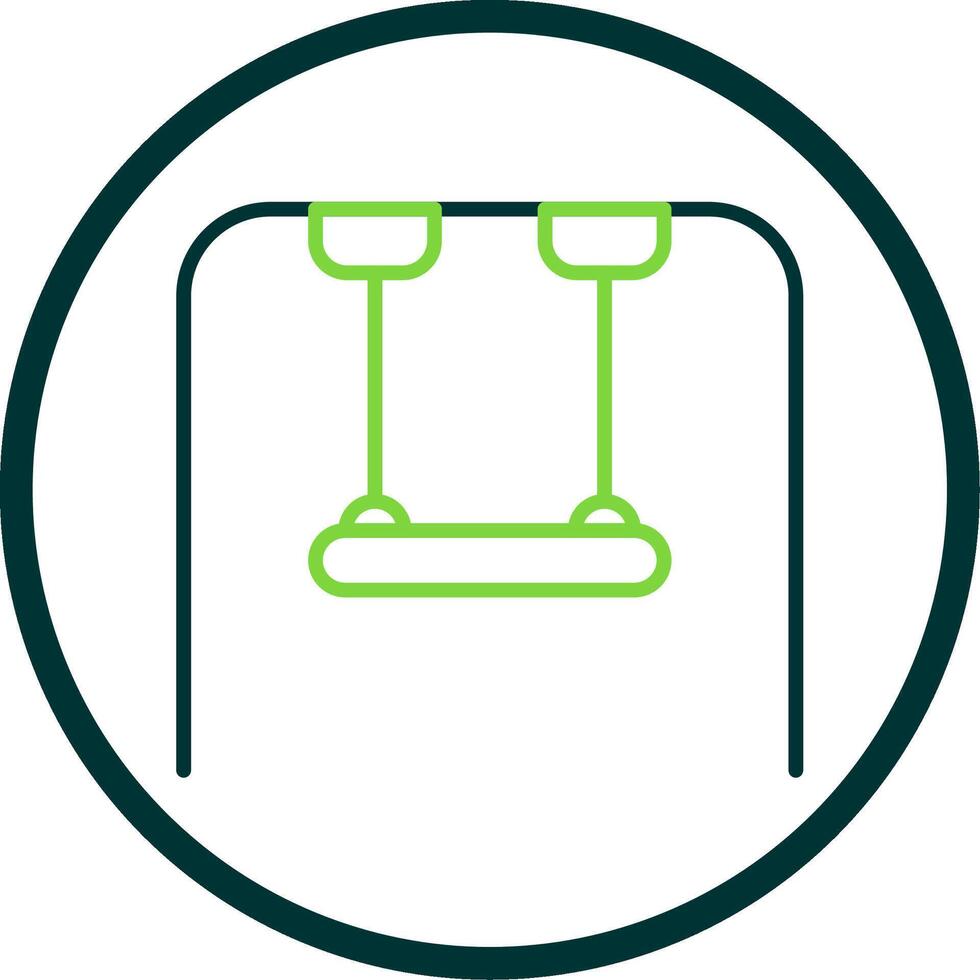 balançoire ligne cercle icône conception vecteur