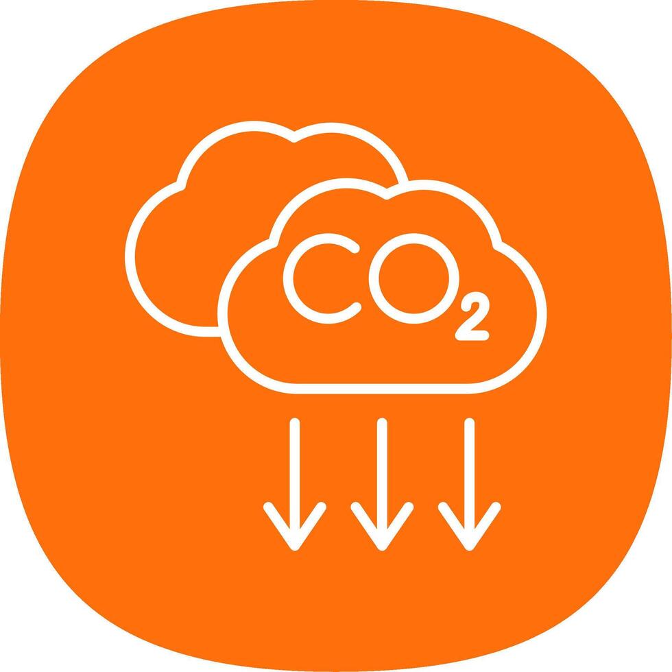 CO2 ligne courbe icône conception vecteur