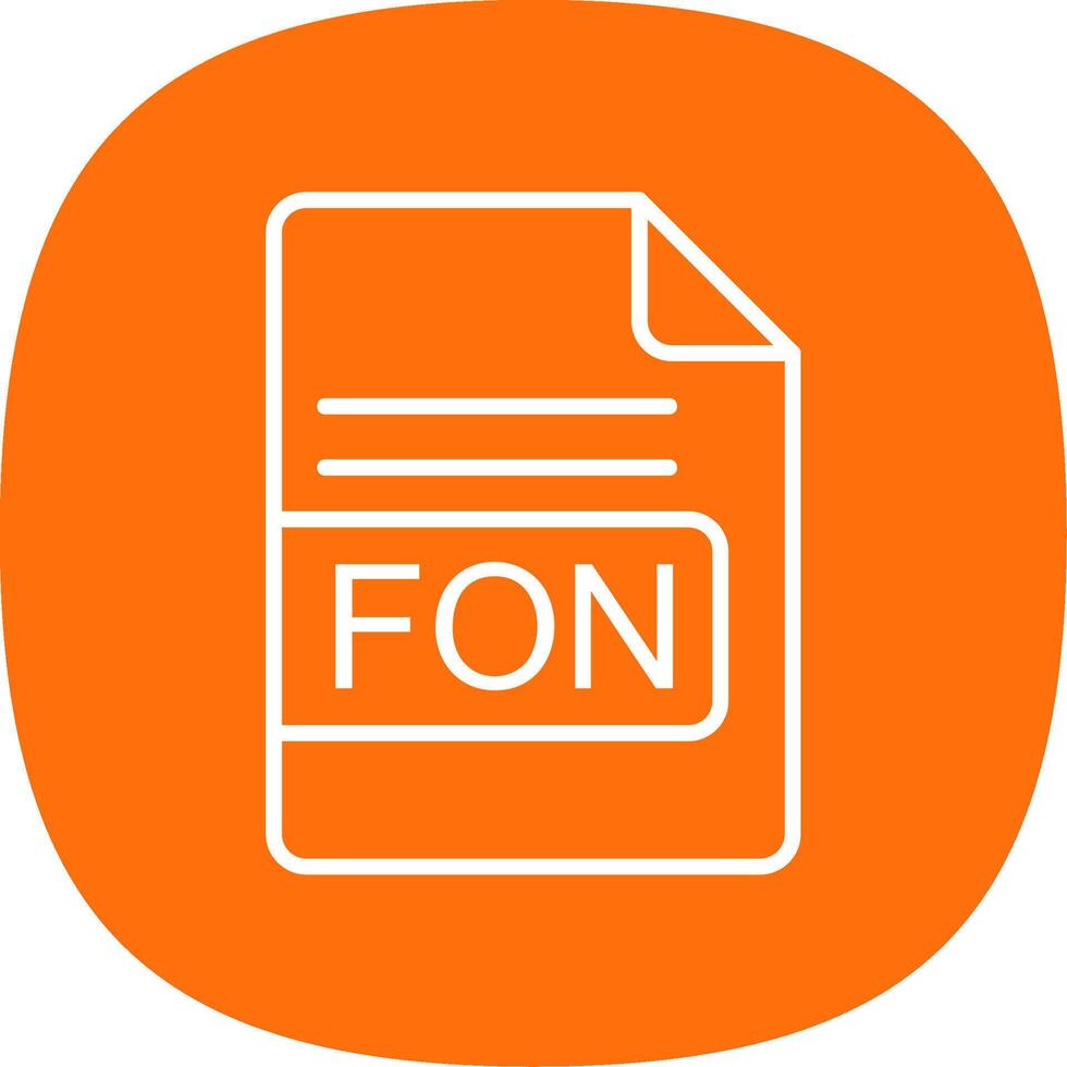 fon fichier format ligne courbe icône conception vecteur