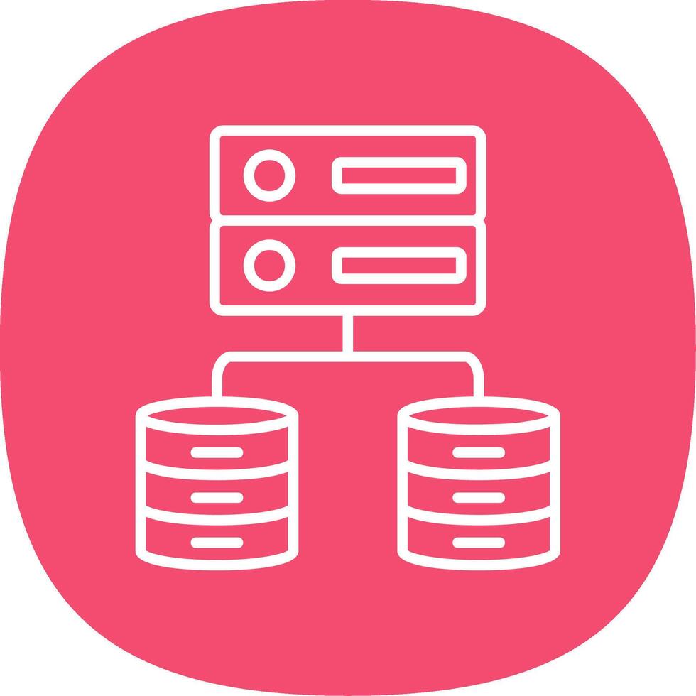 Les données serveur ligne courbe icône conception vecteur