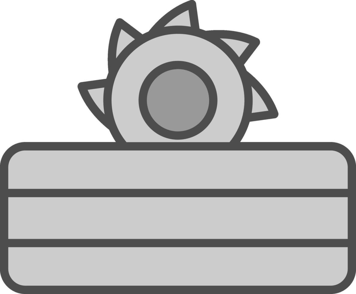 table vu ligne rempli niveaux de gris icône conception vecteur