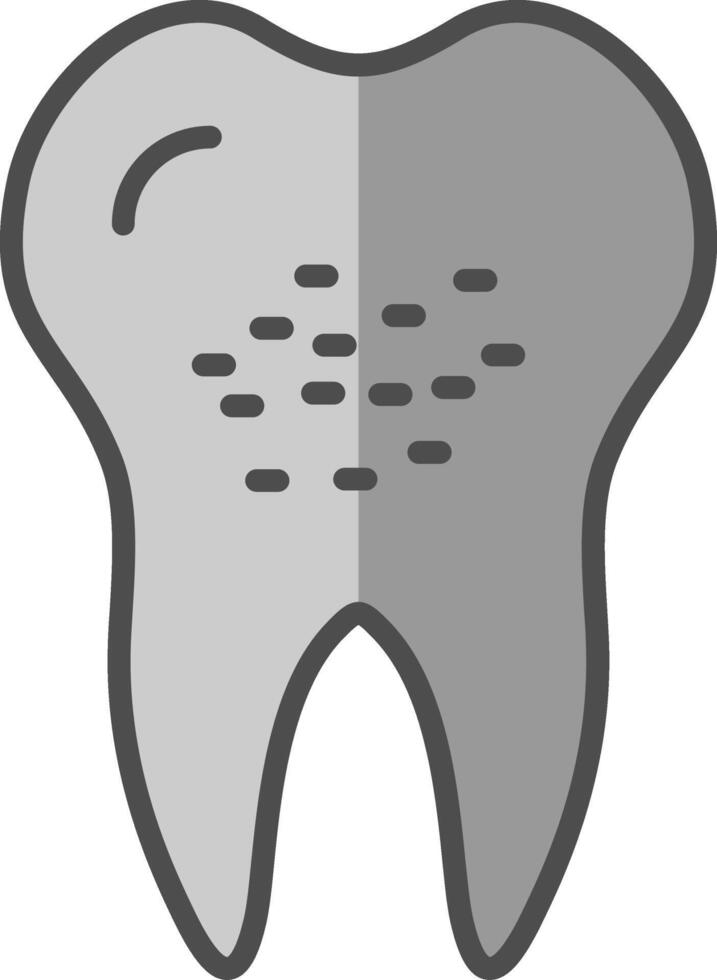 infecté ligne rempli niveaux de gris icône conception vecteur