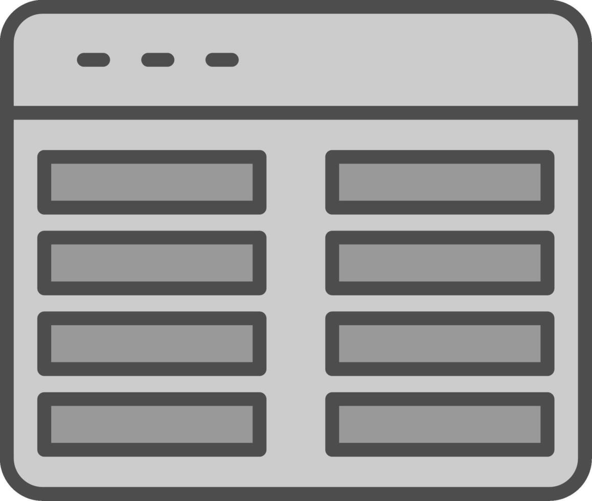 la toile programmation ligne rempli niveaux de gris icône conception vecteur