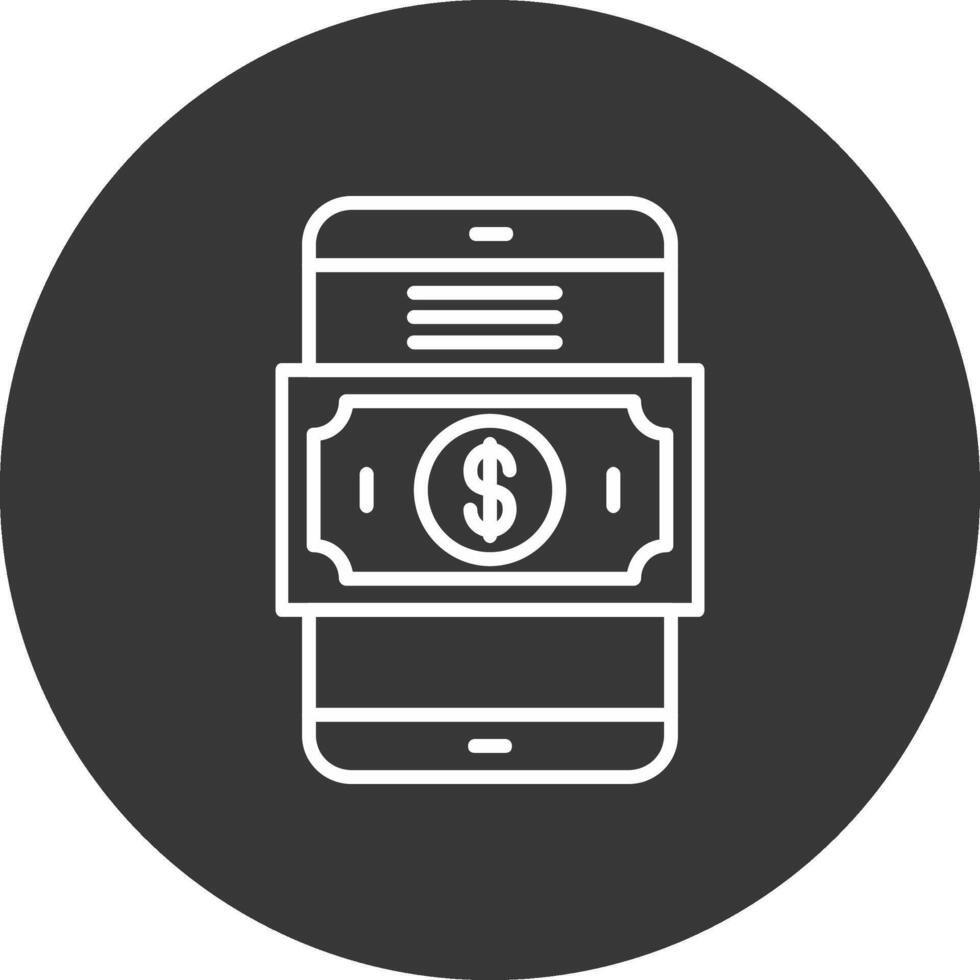 mobile Paiement ligne inversé icône conception vecteur