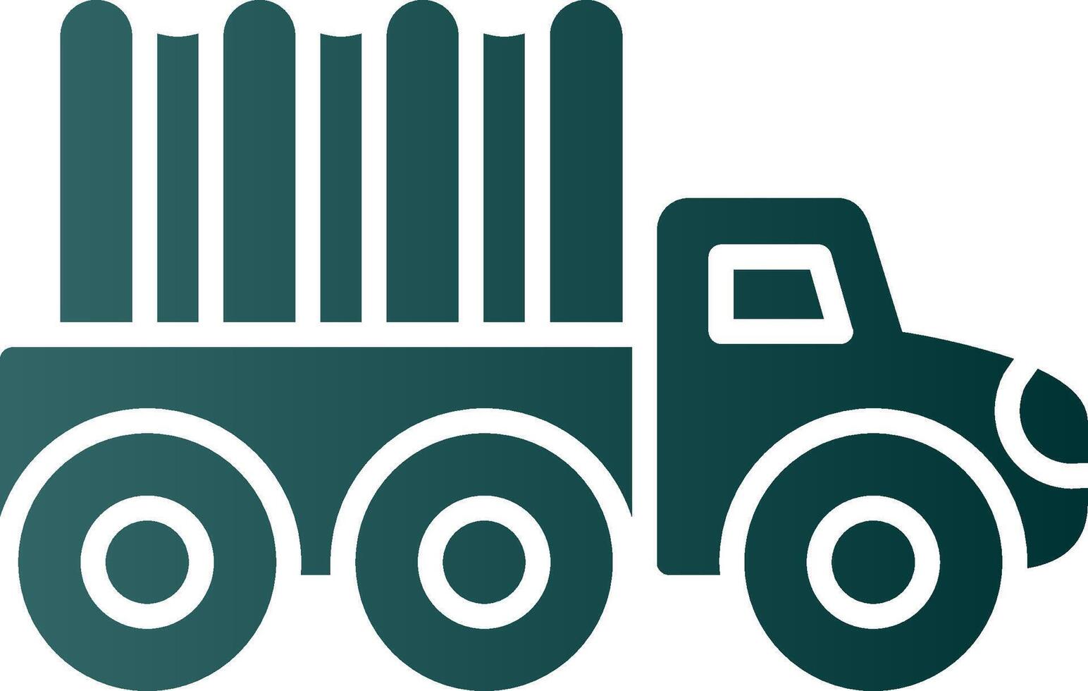 icône de dégradé de glyphe de camion vecteur