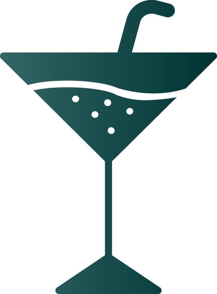 martini glyphe pente icône vecteur