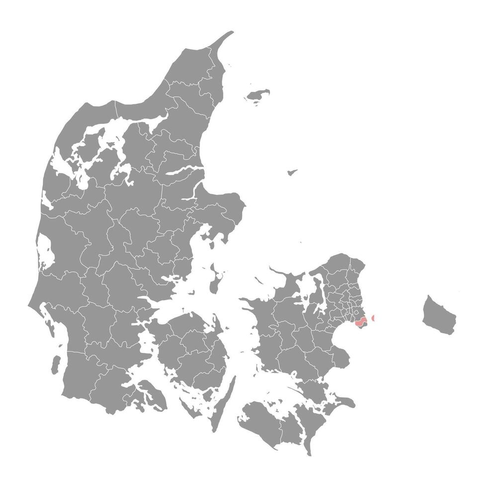 tarnby carte, administratif division de Danemark. illustration. vecteur