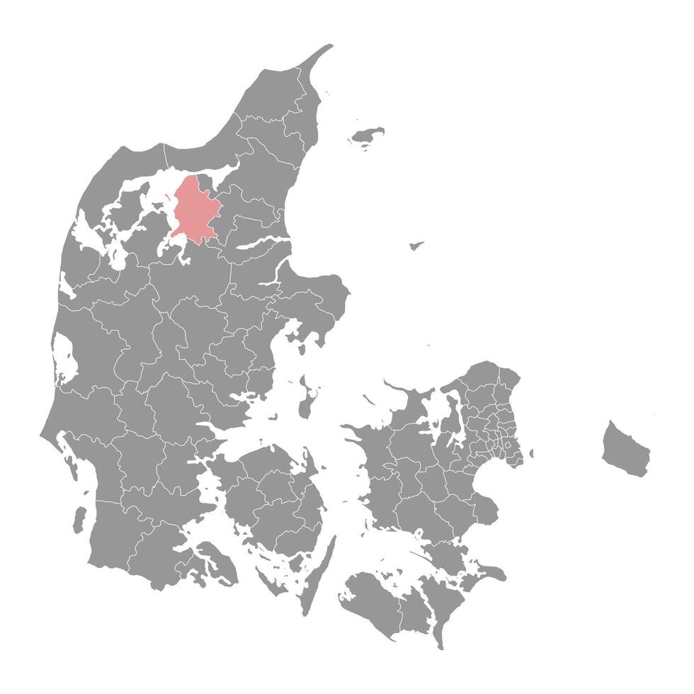 vesthimmerland municipalité carte, administratif division de Danemark. illustration. vecteur