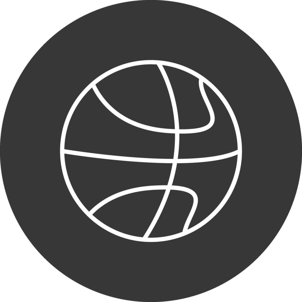 basketball ligne inversé icône conception vecteur