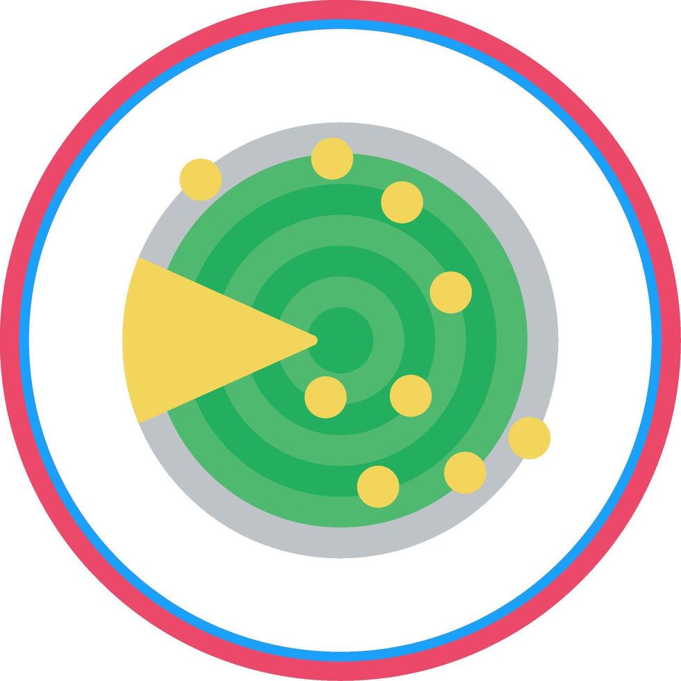 sonar plat cercle icône vecteur