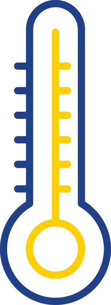 thermomètre ligne deux Couleur icône conception vecteur