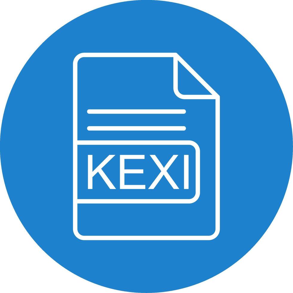 kexi fichier format multi Couleur cercle icône vecteur