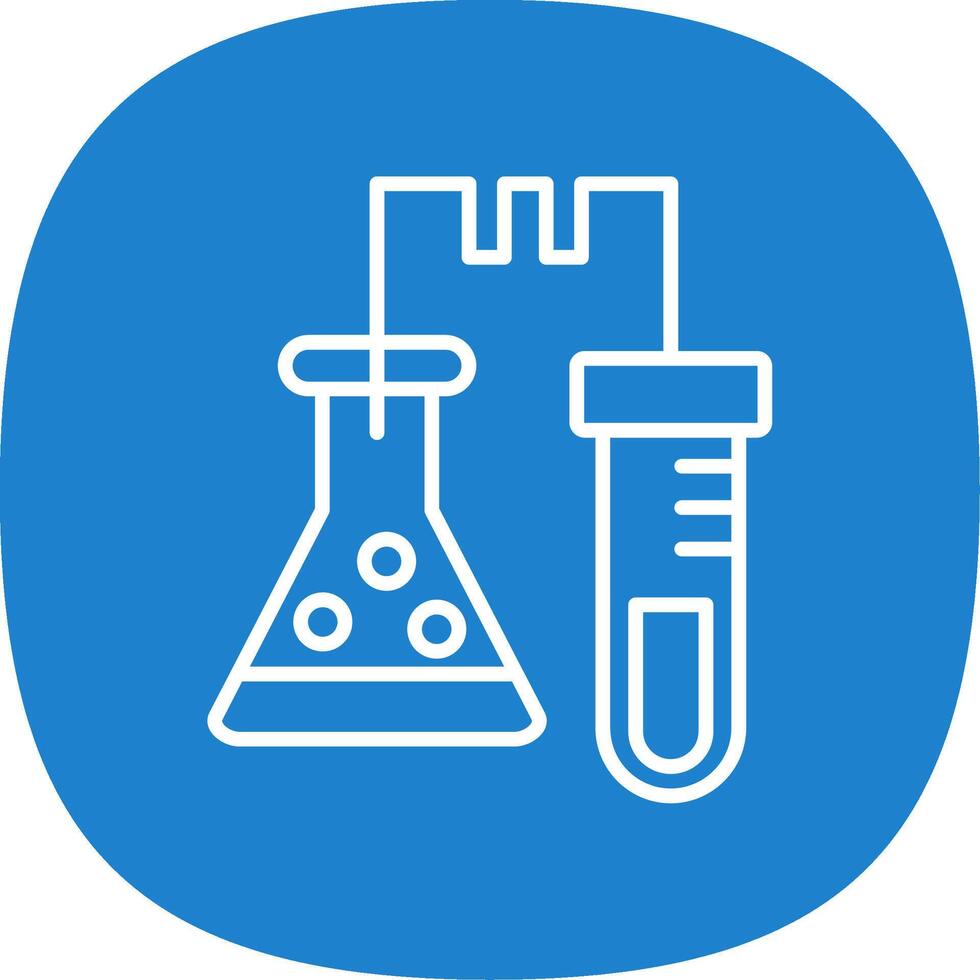 laboratoire ligne courbe icône conception vecteur