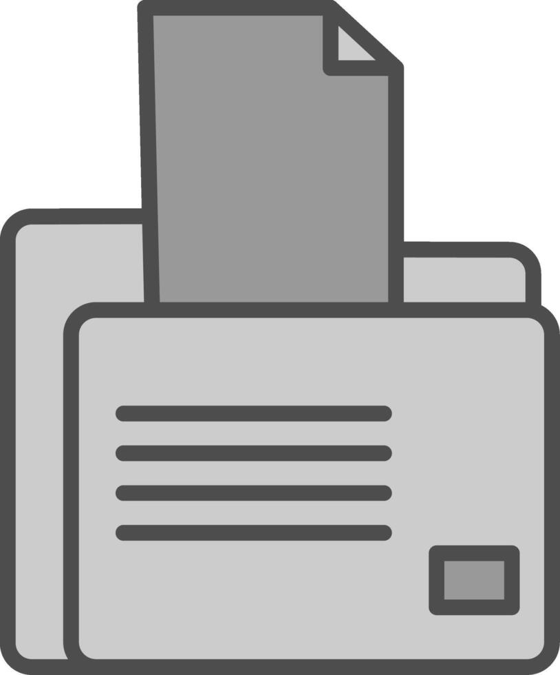 fichier explorateur ligne rempli niveaux de gris icône conception vecteur