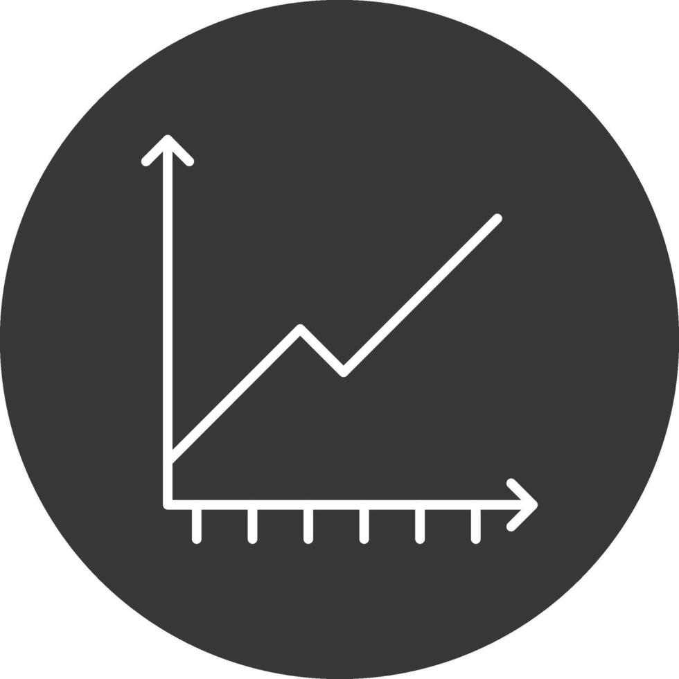 graphique ligne inversé icône conception vecteur