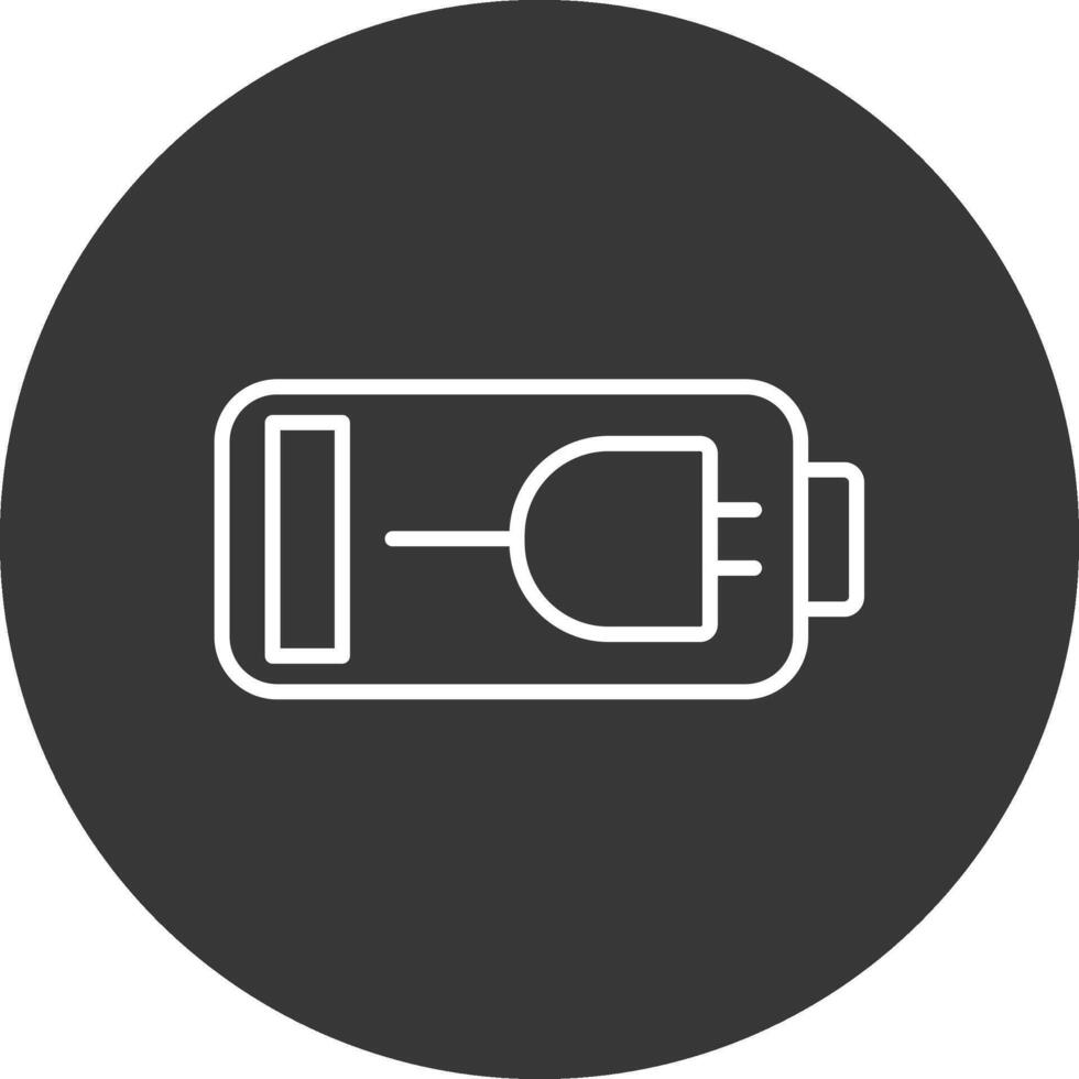 mise en charge batterie ligne inversé icône conception vecteur