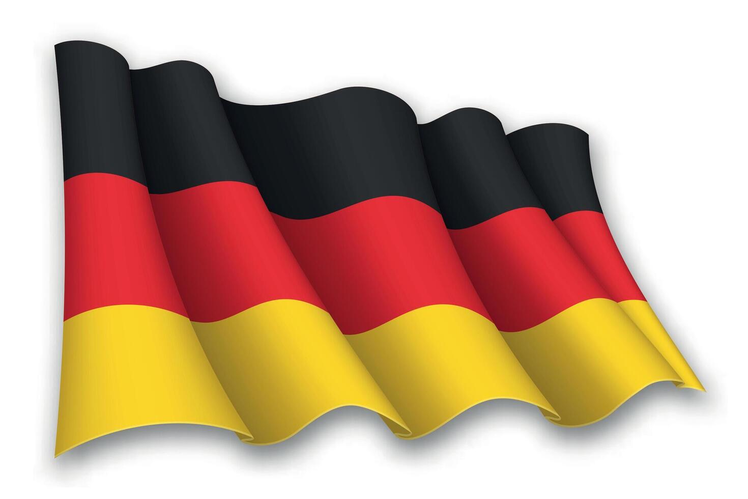 réaliste agitant drapeau de Allemagne vecteur