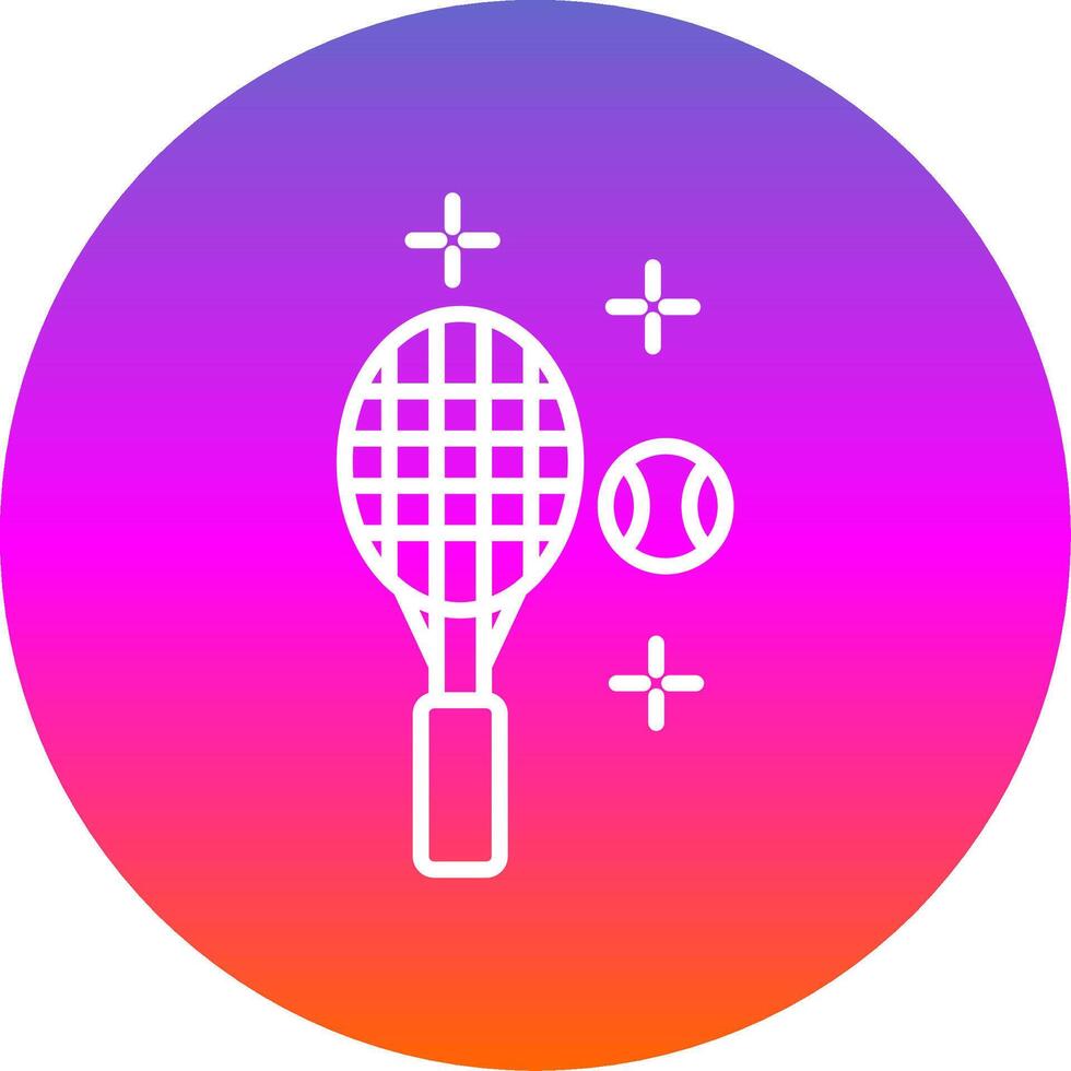 tennis ligne pente cercle icône vecteur