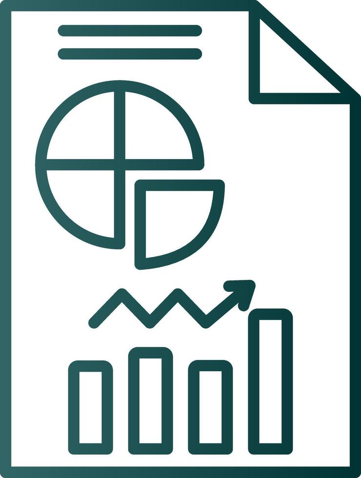 icône de dégradé de ligne analytique vecteur