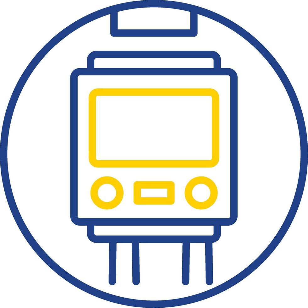 métro ligne deux Couleur icône conception vecteur