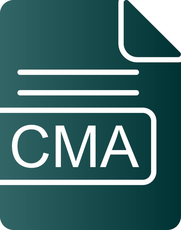 cma fichier format glyphe pente icône vecteur