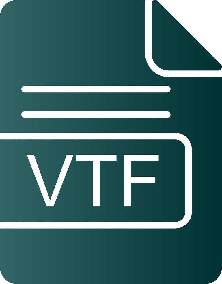 VTF fichier format glyphe pente icône vecteur