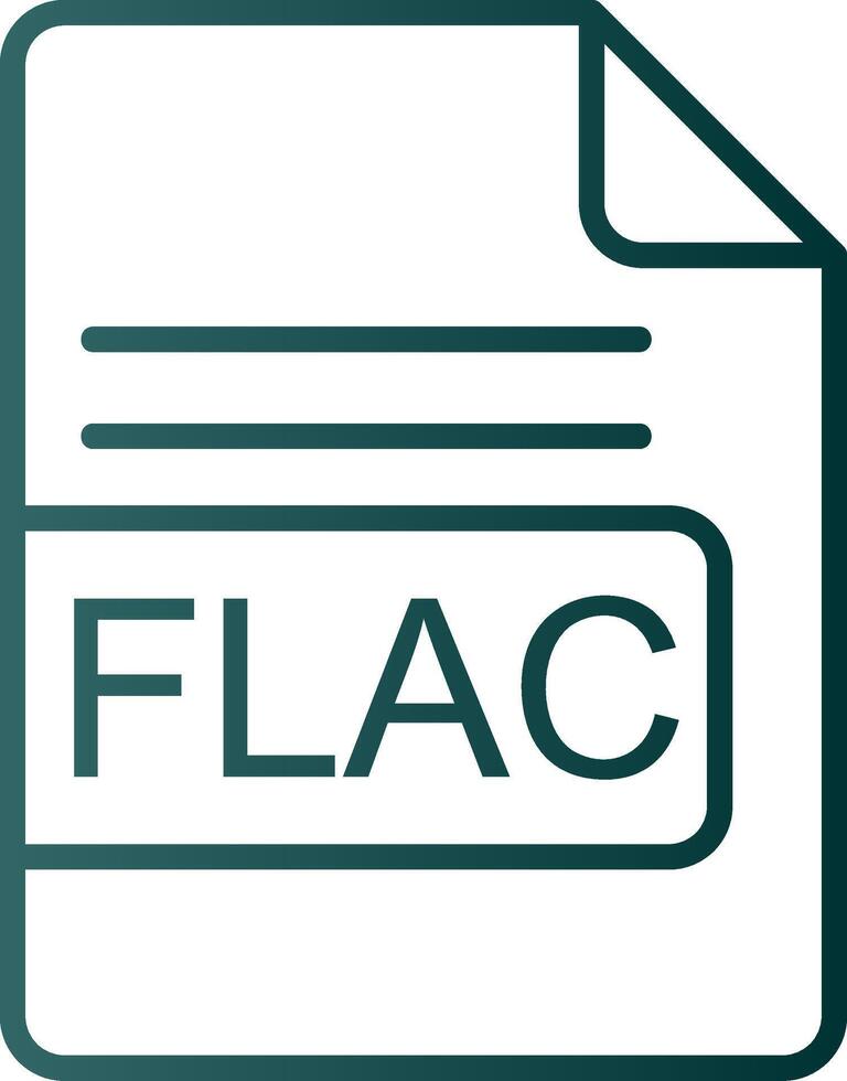 flac fichier format ligne pente icône vecteur