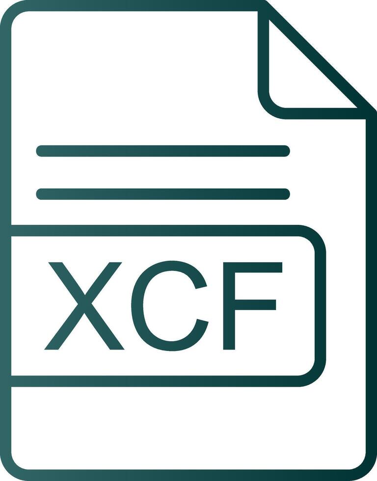 xcf fichier format ligne pente icône vecteur