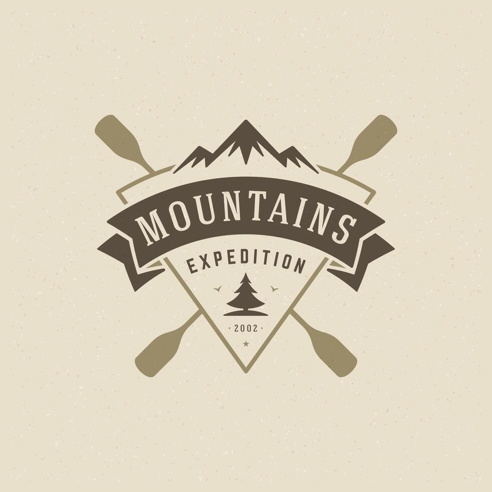 montagnes logo emblème illustration. vecteur