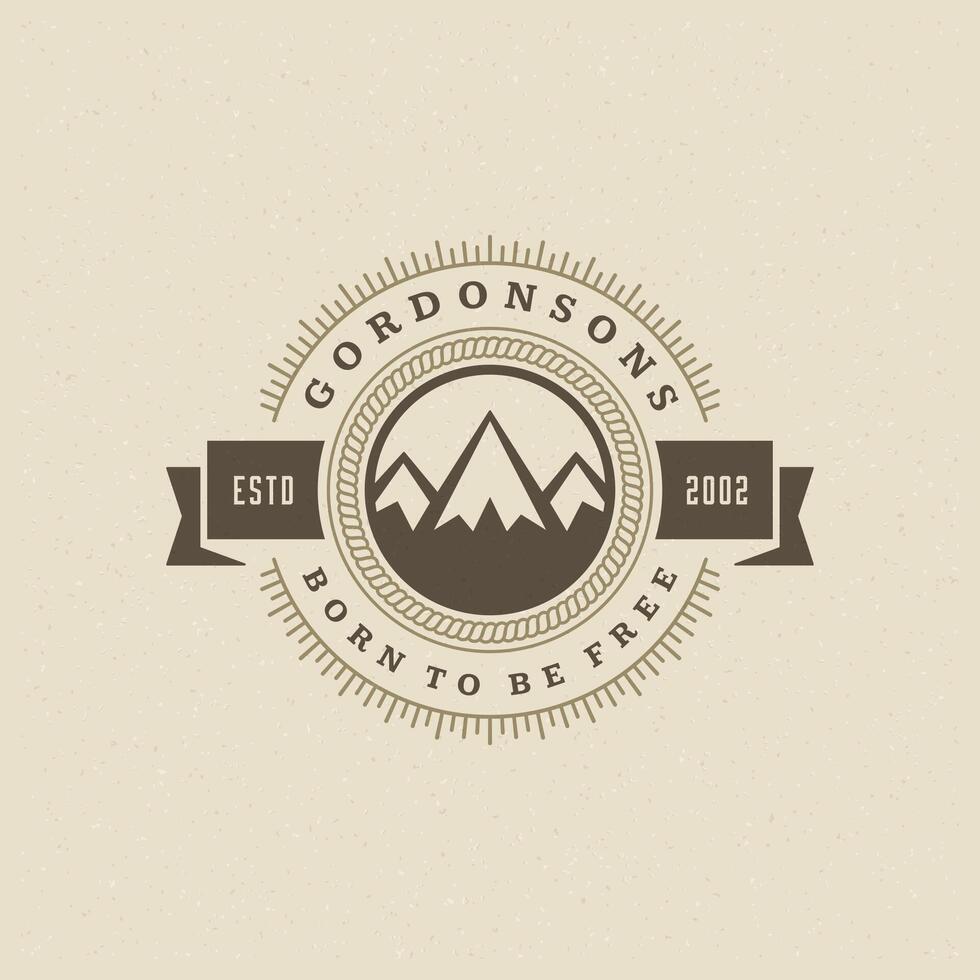 montagnes logo emblème illustration. vecteur