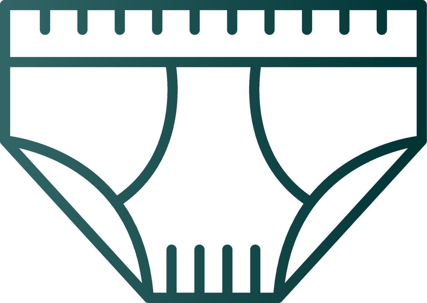 sous-vêtements ligne pente icône vecteur