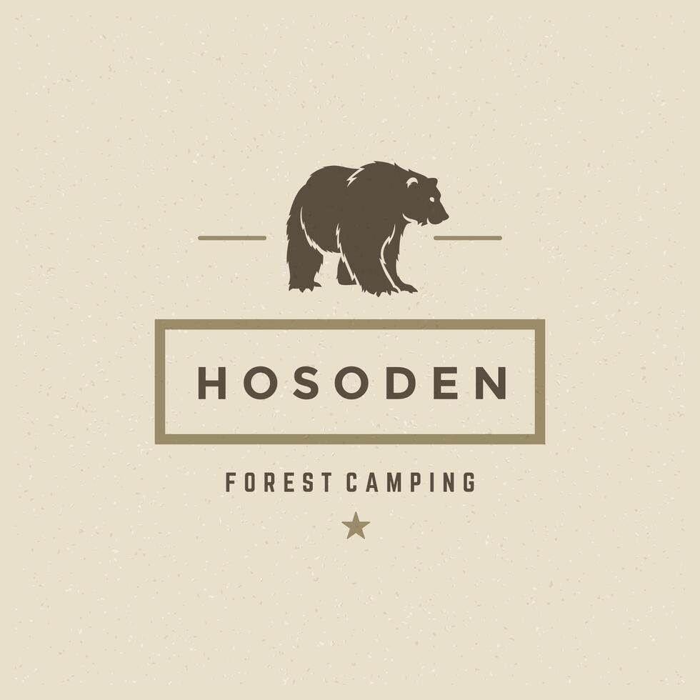 forêt camping logo emblème illustration. vecteur