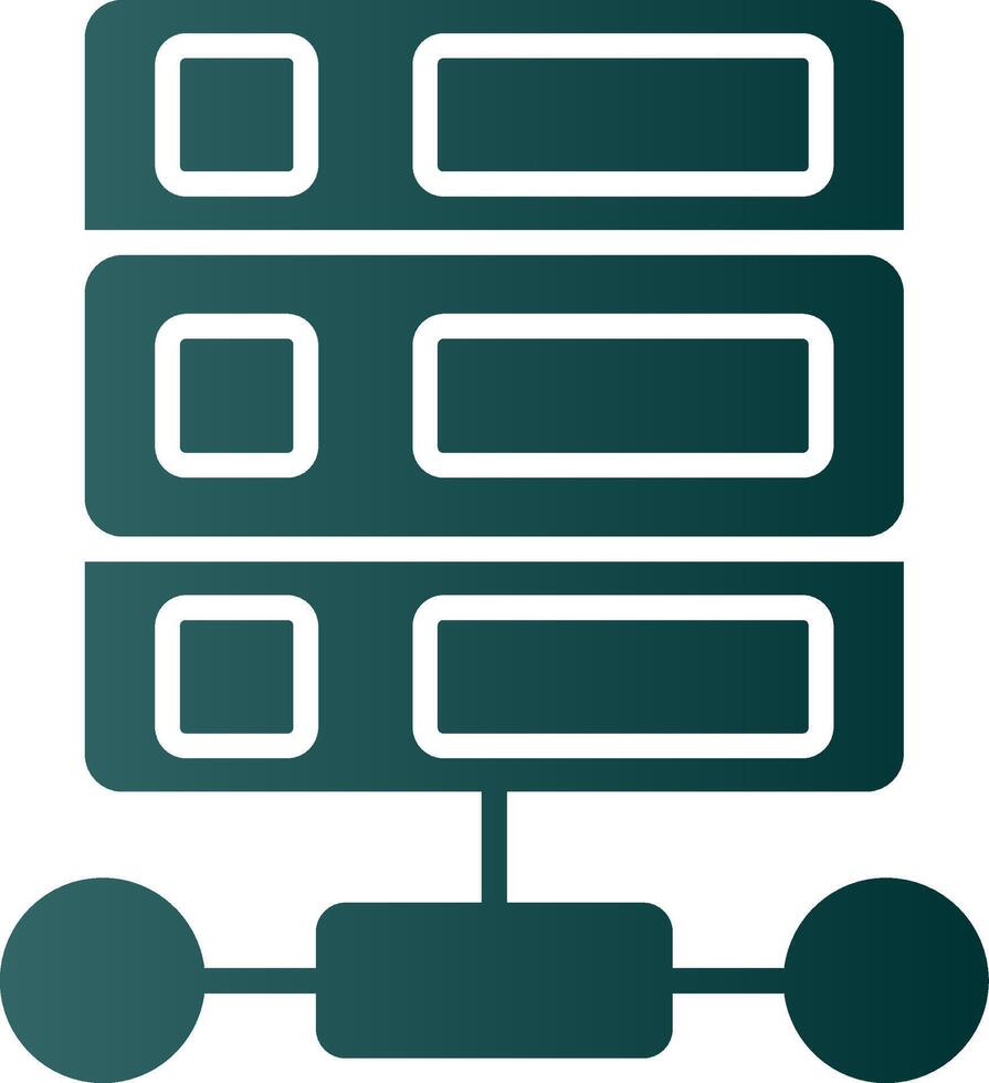 icône de dégradé de glyphe de base de données vecteur