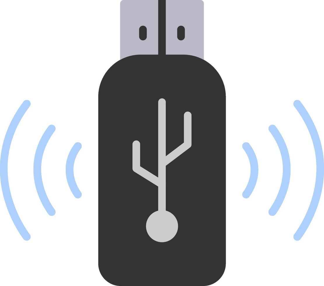 USB plat cercle icône vecteur