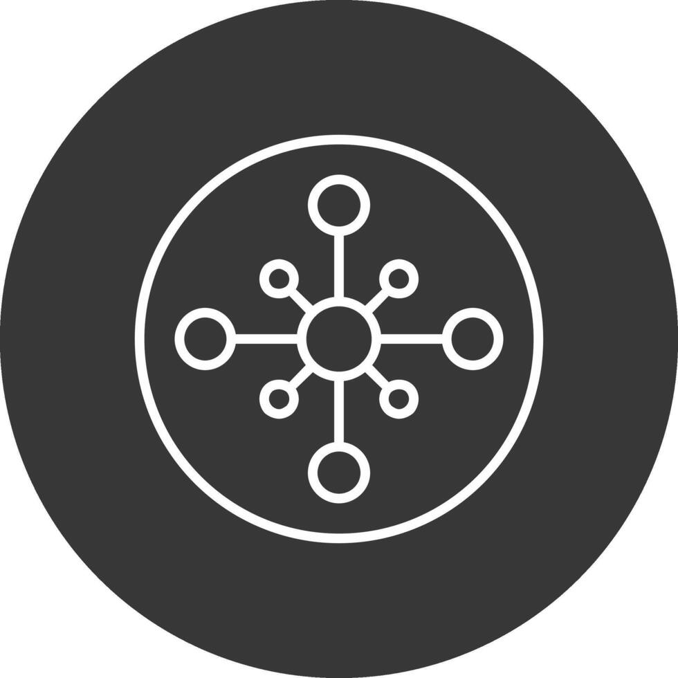 réseau centre ligne inversé icône conception vecteur