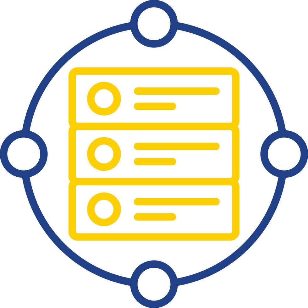 Les données couler ligne deux Couleur icône conception vecteur