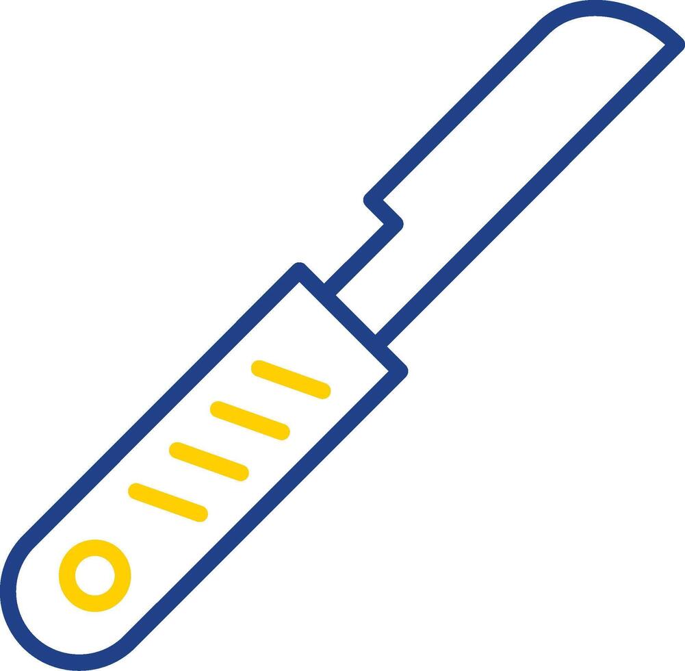 scalpel ligne deux Couleur icône conception vecteur