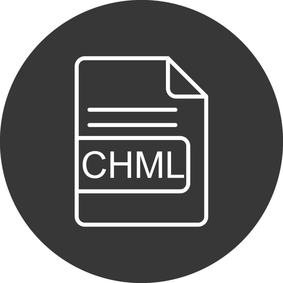 chml fichier format ligne inversé icône conception vecteur