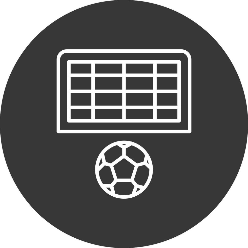 Football objectif ligne inversé icône conception vecteur