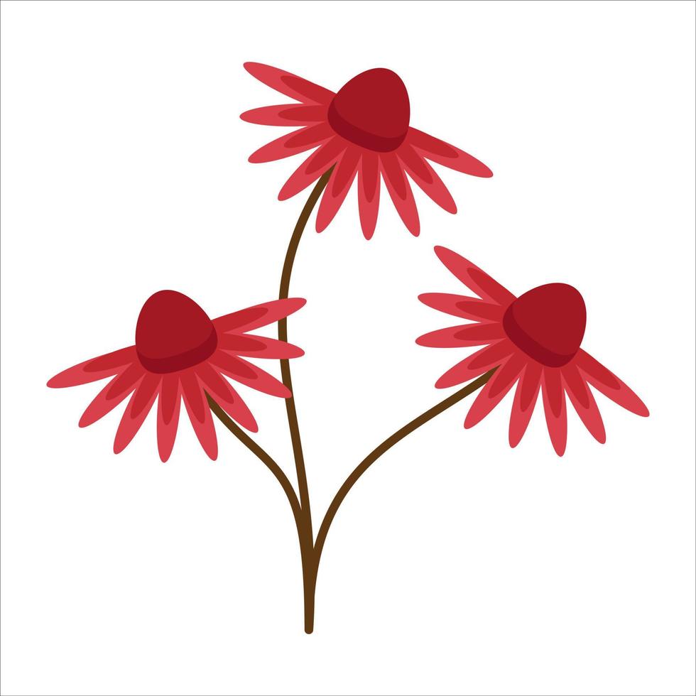 illustration de design plat belle fleur vecteur