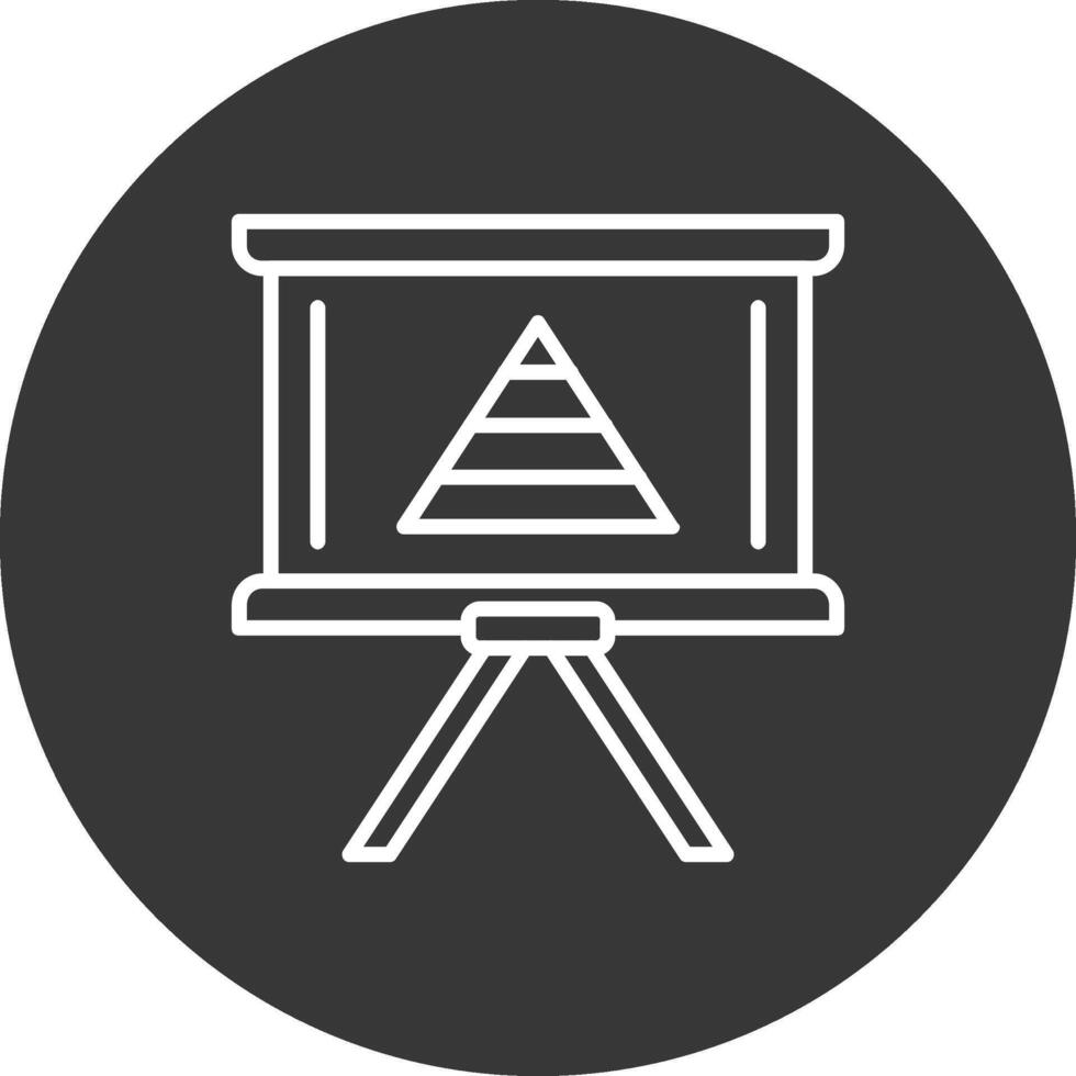 pyramide graphique ligne inversé icône conception vecteur