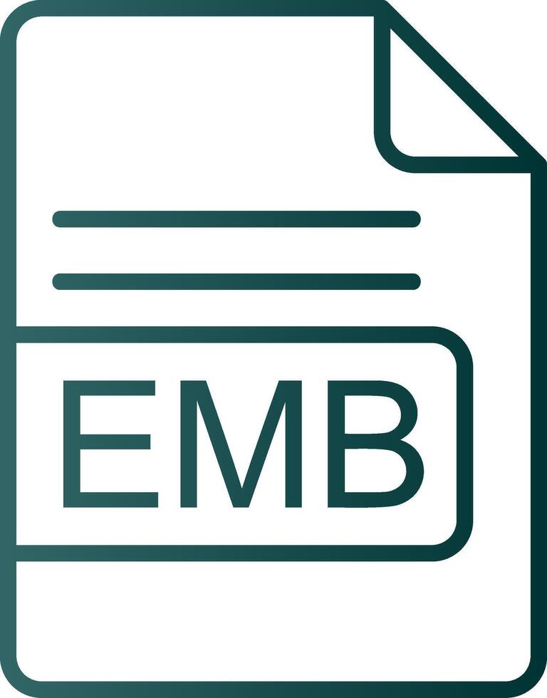 emb fichier format ligne pente icône vecteur