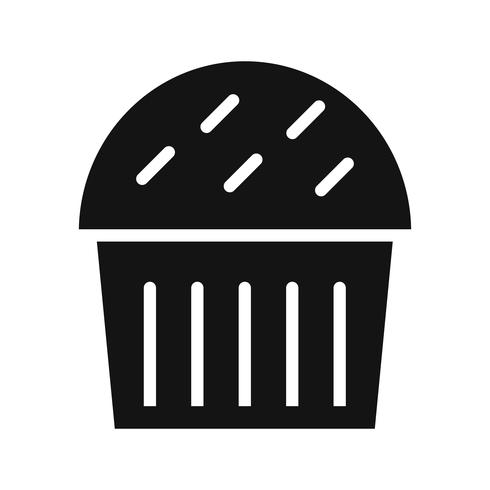 Icône de cupcake de vecteur