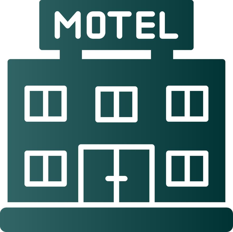 motel glyphe pente icône vecteur